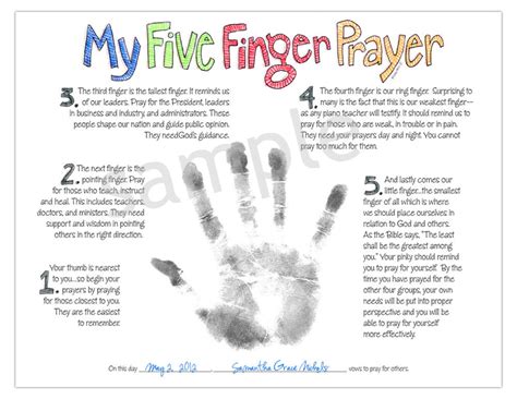 finger prayer hand print watercolor art print digital etsy