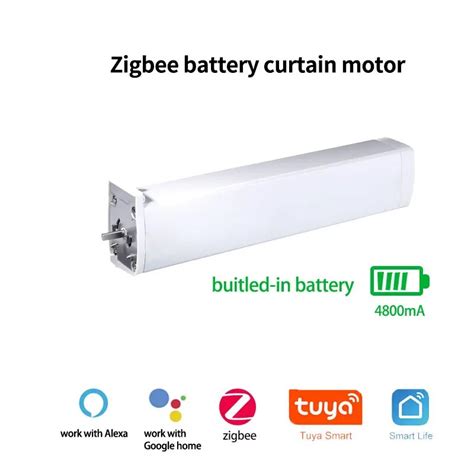 tuya smart zigbee electric curtain motor  battery timing app remote