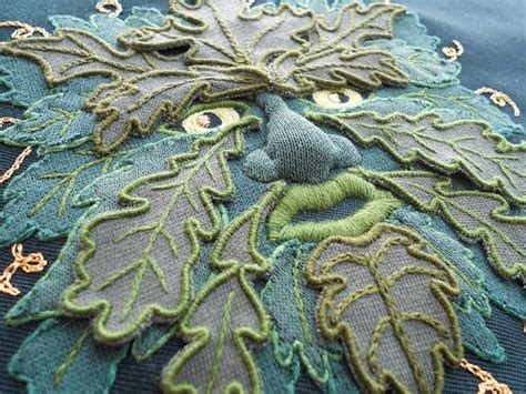 green man green man weaving patterns embroidery