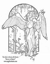 Coloring Angel Pages Line Spring Coloriage Deviantart Adult Colouring Book Adults Ange Fantasy Printable Deviant Color Artists Dessin Fairy Colorier sketch template