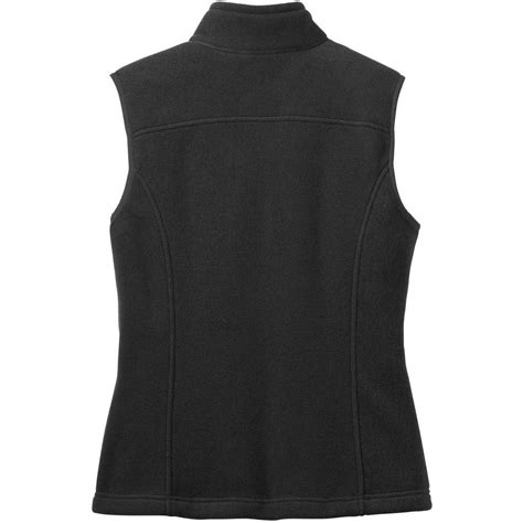 eddie bauer womens black fleece vest