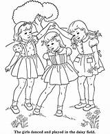 Coloring Pages Kids Sisters Little Girls Printable sketch template