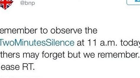 Bnp Tweet Remembrance Day Silence Reminder A Day Late Huffpost Uk