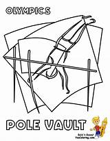Coloring Pages Summer Olympics Vault Pole Sports sketch template