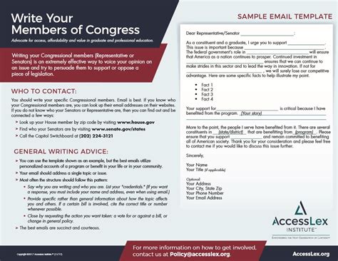 write  congressional member letter template accesslex