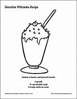Milkshake Recipe sketch template