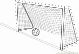 Goal Soccer Post Dot Worksheet Dots Connect Printable Template Coloring Pages Templates Kids sketch template