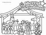 Coloring Nativity Pages Christmas Sunday Printable School Scene Manger Color Story Preschool Colouring Away End Outdoor Line Sheet Year Drawing sketch template