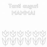 Mamma Biglietti Tulipani Stampare sketch template