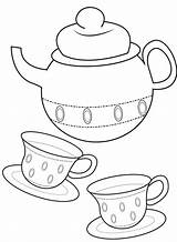 Coloring Teacup Tea Cup Pages Printable Kids Teapot Party Coffee Book Useful Beast Beauty Color Print Getcolorings Girls Stock Dreamstime sketch template