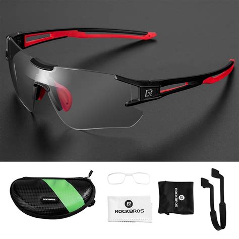 rockbros cycling sunglasses photochromic bike glasses for men women