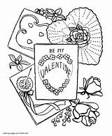 Coloring Pages Valentine St Holidays Valentines Printable sketch template