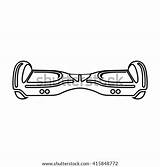 Hoverboard Coloring Pages Icon Vector Balancing Transporter Scooter Wheel Electric Self Personal Illustration Two Sketch Shutterstock Template sketch template