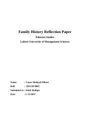 family history reflection paperdocx family history reflection paper