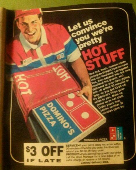 dominos pizza  dominos pizza fast food advertising retro advertising