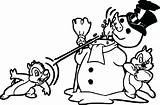 Coloring Pages Chip Dale Thomas Christmas Snow Man Winter Chips Getcolorings Colorings Getdrawings Wecoloringpage sketch template