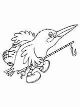 Kingfisher Coloring Pages Cartoon Fishing Go Bird Drawing Birds Online Getdrawings Printable Kids Adults sketch template