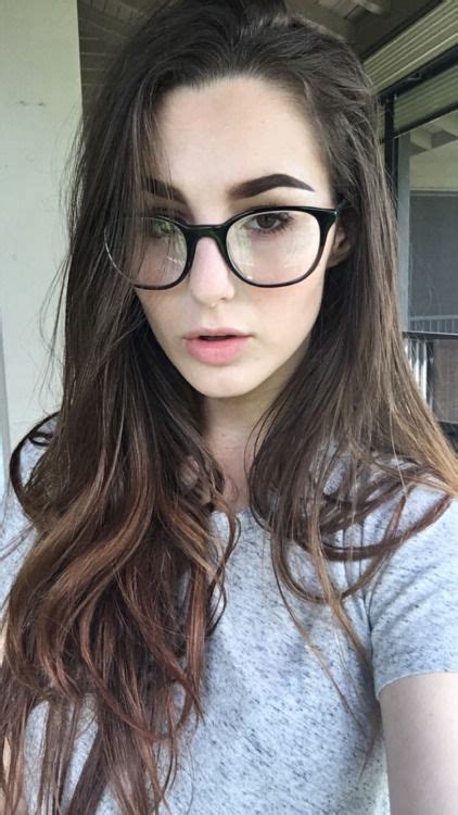 Beautiful Brunette Cute Girl With Glasses Girls With Glasses