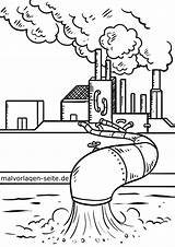 Malvorlage Umweltverschmutzung Umweltschutz Industrie Nachhaltigkeit sketch template