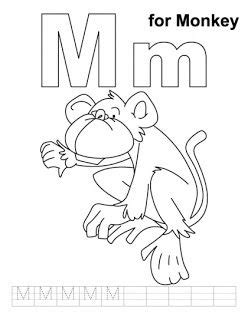 kids coloring pages letter mm printable coloring pages monkey coloring