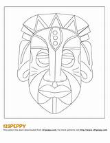 Crafts Maskers Africain Afrikaanse Kleurplaten Reciclagem Carrancas Carnaval Uitprinten Downloaden Kleurplaat sketch template
