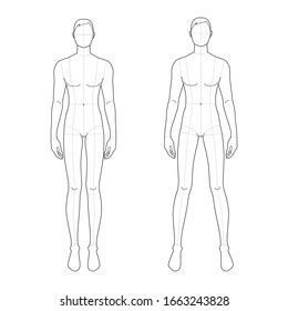 male body template