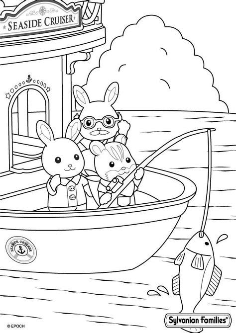 sylvanian family colouring pictures ideas family coloring