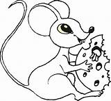 Coloring Pages Mouse Animal Cute Color Fo Kids sketch template