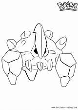 Coloring Pages Pokemon Boldore Printable Kids sketch template