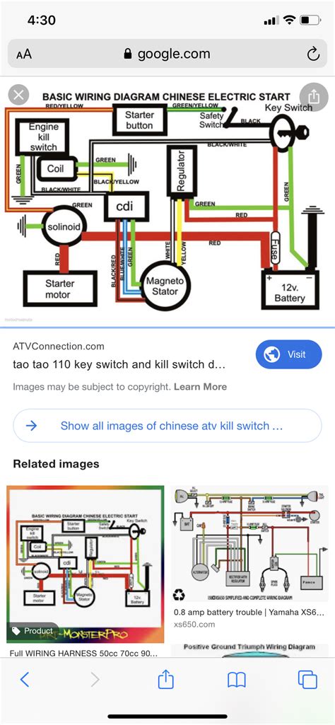 wiring diagram  taotao atv