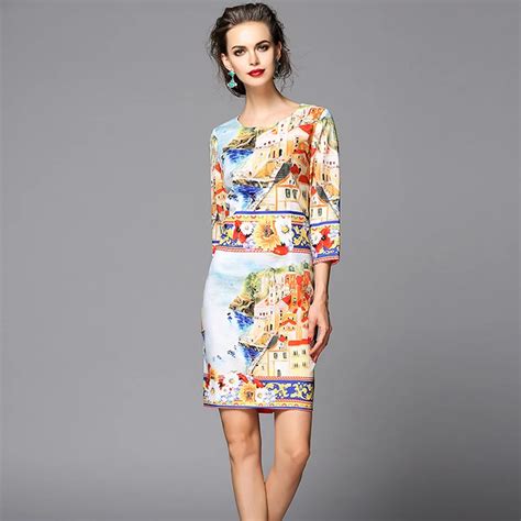 italy brand designer runway dress  fashion women spring dress