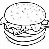 Burger Coloring Pages Getcolorings Getdrawings Color sketch template