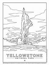 Yellowstone National Park Coloring Pages Getcolorings Printable Print Color Getdrawings sketch template
