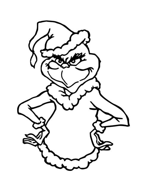 grinch coloring pages  black  white  printable coloring pages