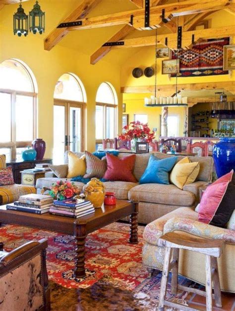 brilliant ideas  bring  pop  bright color   interior design  images mexican