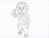 Chucky Scary Villians Sketch sketch template