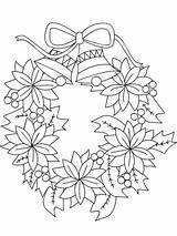 Wreath Couronne Cloches Imprimer Kerstkrans Poinsettia Traditions Colorir Albanysinsanity Kleurplaten Imprimé Riscos Vegetal Papel Desenhos Des sketch template