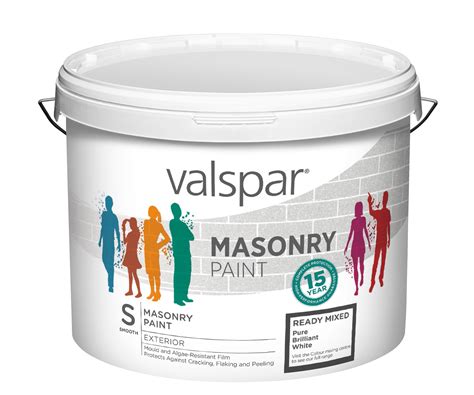 valspar pure brilliant white smooth masonry paint  departments
