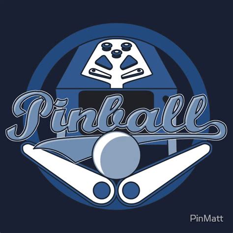 pinball logo blue  shirts hoodies  pinmatt redbubble