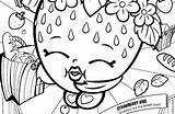 Coloring Kiss Shopkins Pages Strawberry Getcolorings sketch template