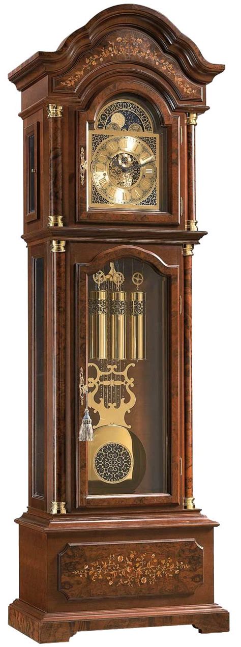 hermle   berlin tubular bell chime grandfather clock walnut finish