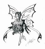 Coloring Pages Fairy Dark Gothic Adult Getcolorings Printable sketch template