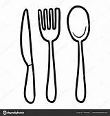 Colorear Para Cubiertos Coloring Fork Tools Guardado Childrencoloring Desde sketch template