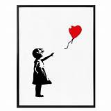 Banksy Ballon Rouge Udsalg Affiches Plakat Depuis sketch template
