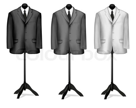 schwarzer anzug und weißem hemd auf stockfoto