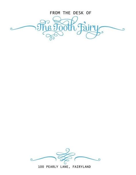 tooth fairy letter template  tooth dareloexpress
