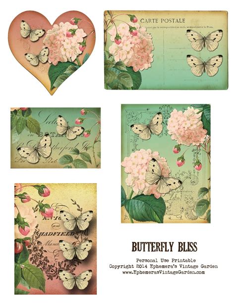 ephemeras vintage garden ephemera pinterest printable butterfly
