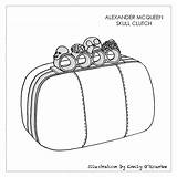 Clutch Sketches Drawing Bag Mcqueen Purse Sketch Paintingvalley Alexander Cad sketch template