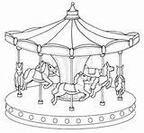 Carousel Karussell Coloringpagesfortoddlers sketch template