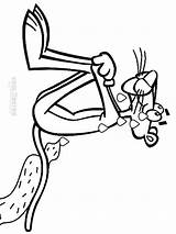 Pink Panther Coloring Pages Cartoon Printable Recommended Color sketch template